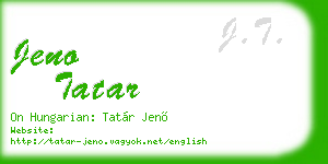 jeno tatar business card